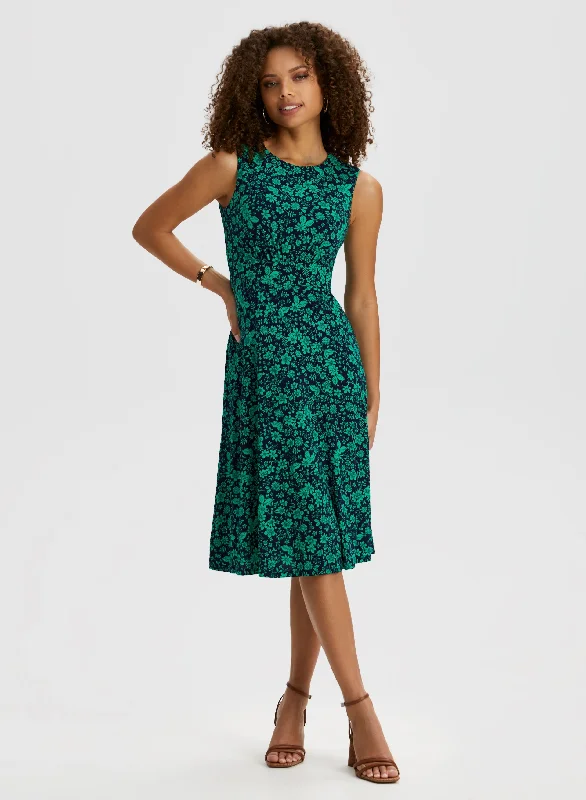 Midi dresses with pom - pom trims for a playful and festive look Floral Print Midi Dress Midi dresses with pom - pom trims for a playful and festive look Floral Print Midi Dress