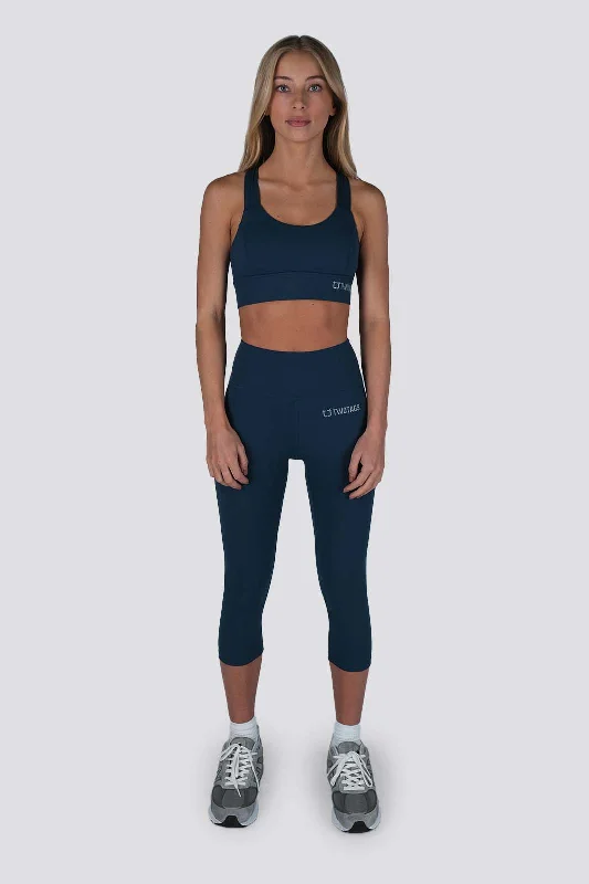 women tights with a UV - protection feature for outdoor activitiesEase 7/8 Highwaisted Leggings - Ocean Blue