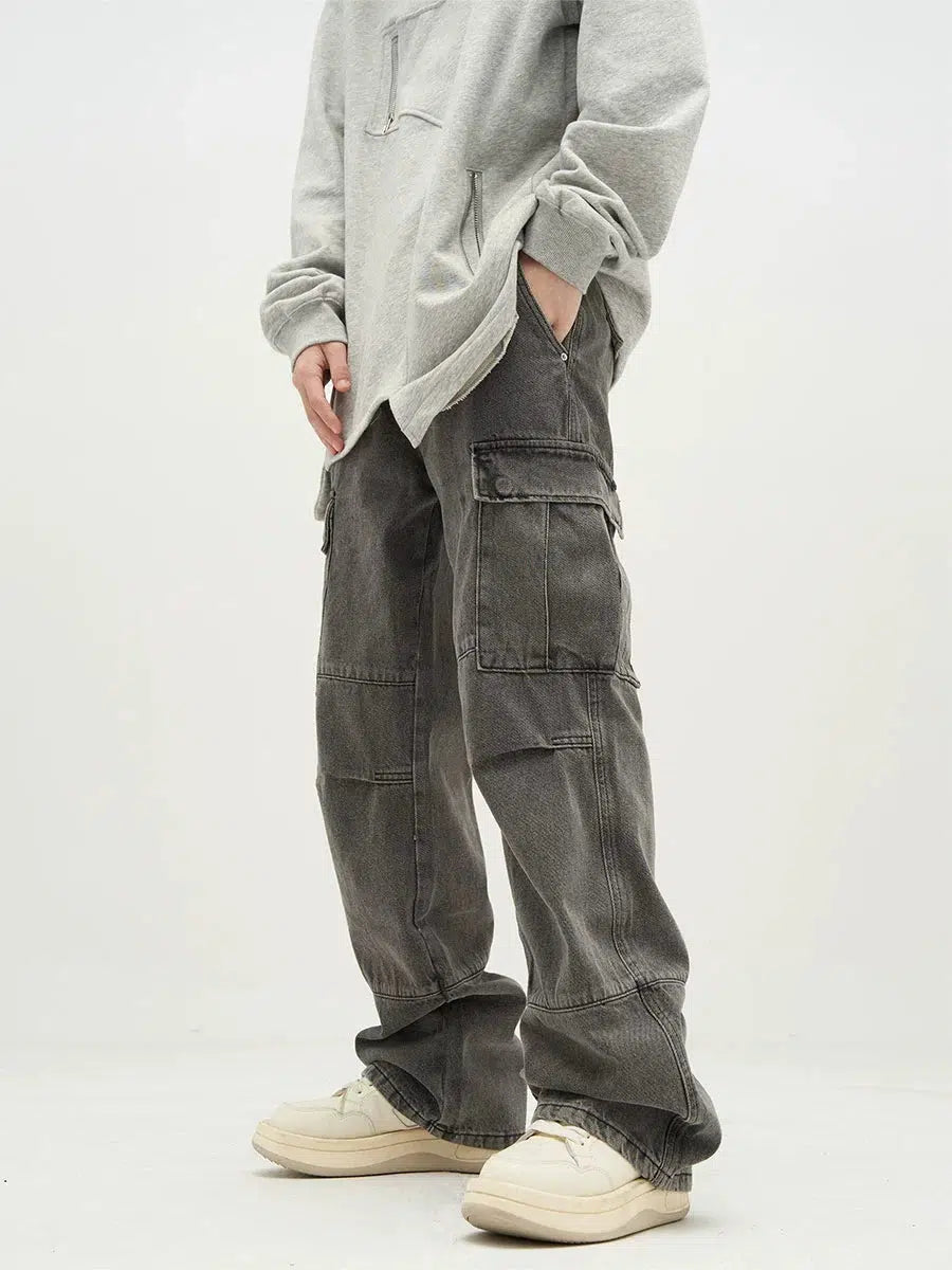 High - waisted women jeans for a flattering silhouetteGray Cargo Jeans