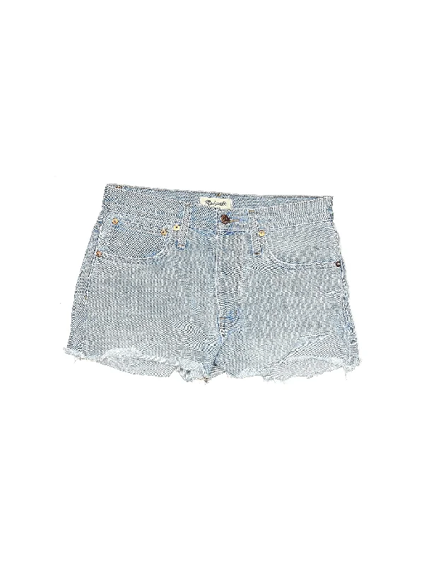 Women's High - Rise Paperbag Waist Shorts in Khaki for a Stylish and Comfortable LookHigh-Rise Denim Shorts in Light Wash