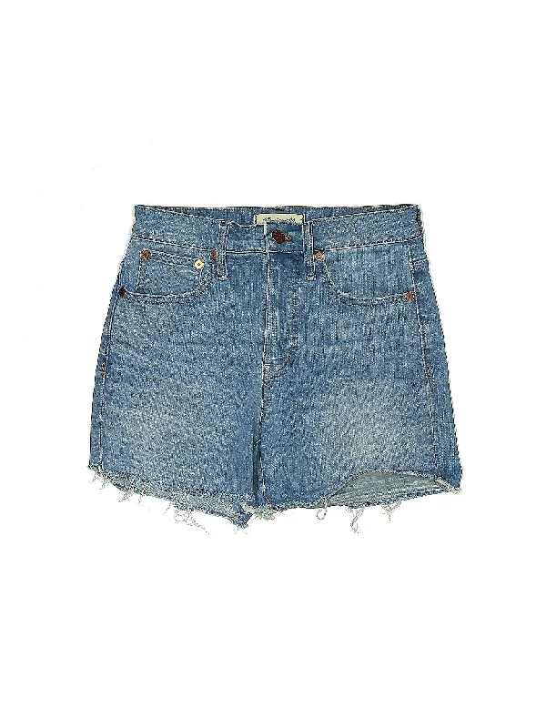 Women's Printed Geometric Patterned Shorts in Bright Colors for a Statement LookHigh-Rise Denim Shorts in Light Wash