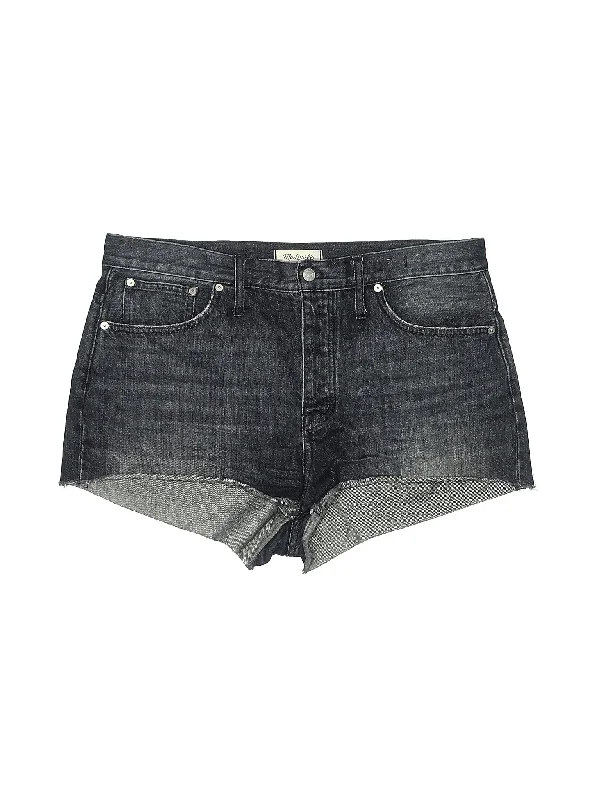 Women's Printed Geometric Patterned Shorts in Bright Colors for a Statement LookHigh-Rise Denim Shorts in Light Wash