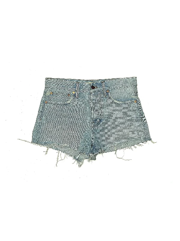 Plus Size Women's Stretch Denim Shorts with Belt Loops in Medium Wash for a Versatile FitHigh-Rise Relaxed Denim Shorts In Cedarcroft Wash in Light Wash