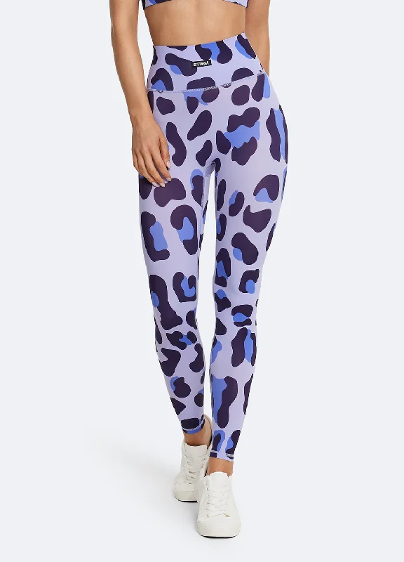 plus - size women tights for a comfortable fitHigh-Waisted Leopard Leggings