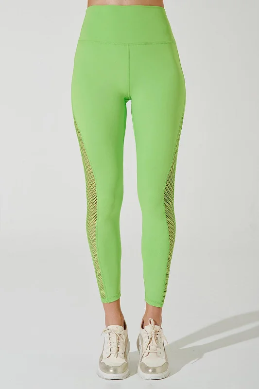 petite women tights with the right lengthK'Halessi Mesh Legging - Floures Green