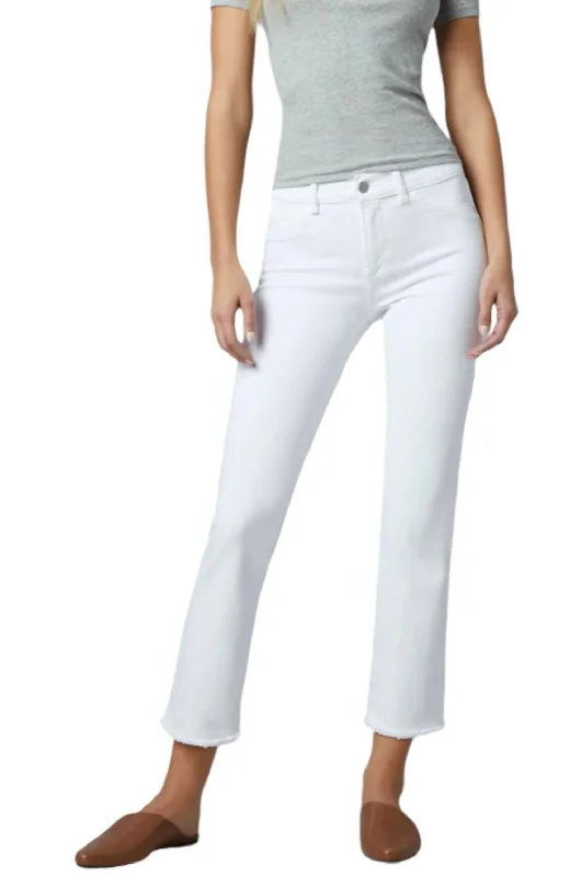 Straight - leg women jeans with a classic and timeless appealMara Ankle Fray Jeans In Milk