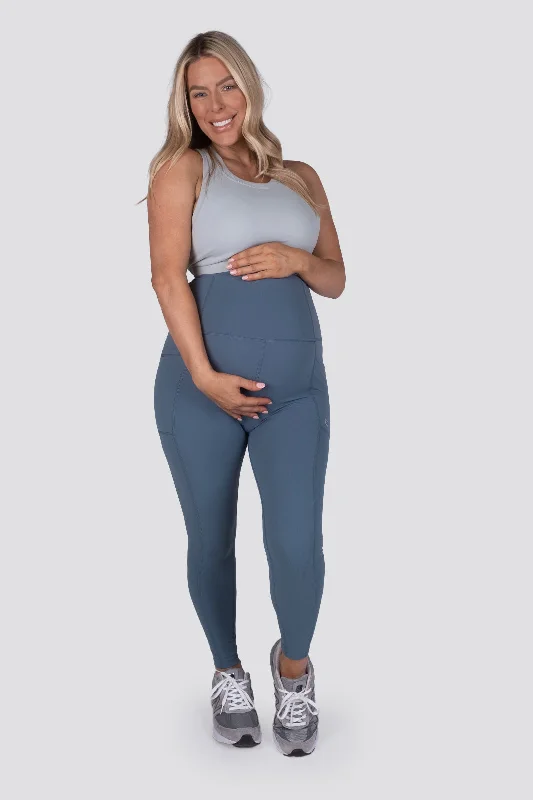 women tights for a night out with a short dressMaternity Signature Leggings - French Blue