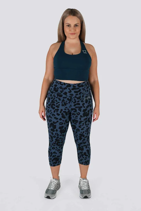 anti - static women tights for a hassle - free experienceMeraki Leopard 7/8 Highwaisted Leggings - Slate Blue