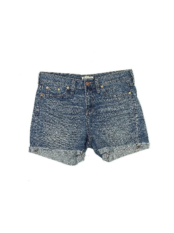 Plus Size Women's Denim Cut - off Shorts with Frayed Edges for a Casual and Laid - Back VibeMid-Rise Denim Shorts in Light Wash