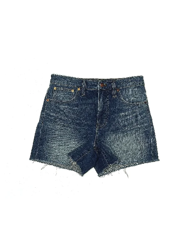 Women's High - Rise Paperbag Waist Shorts in Khaki for a Stylish and Comfortable LookMid-Rise Denim Shorts in Light Wash