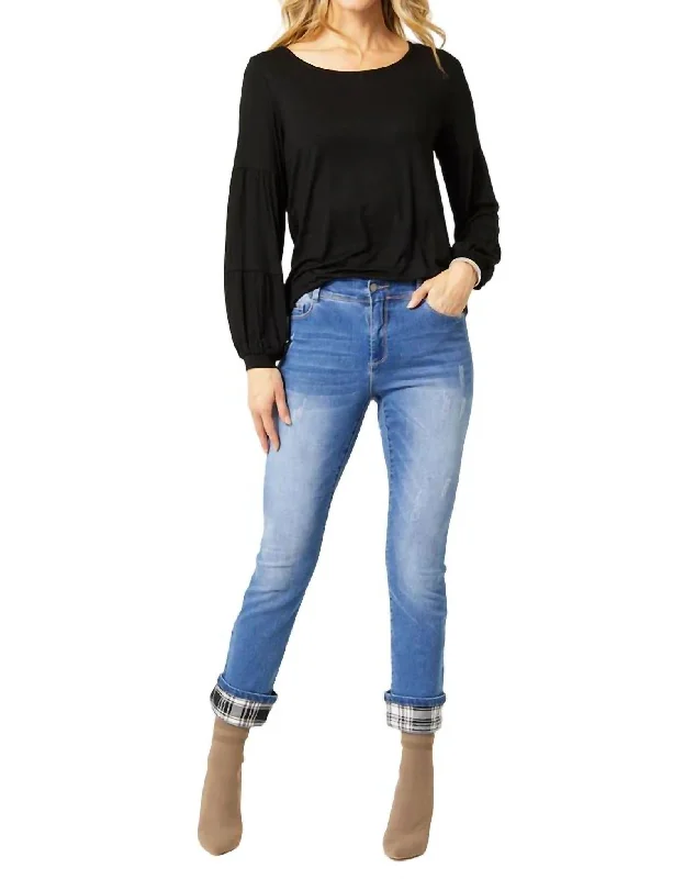 Acid - wash women jeans with a retro finishOmg Zoey Zip Boyfriend Jeans In Medium Denim