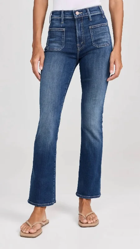 Ripped women jeans for a rebellious and fashion - forward stylePatch Pocket Insider Flood Jeans In On Your Left