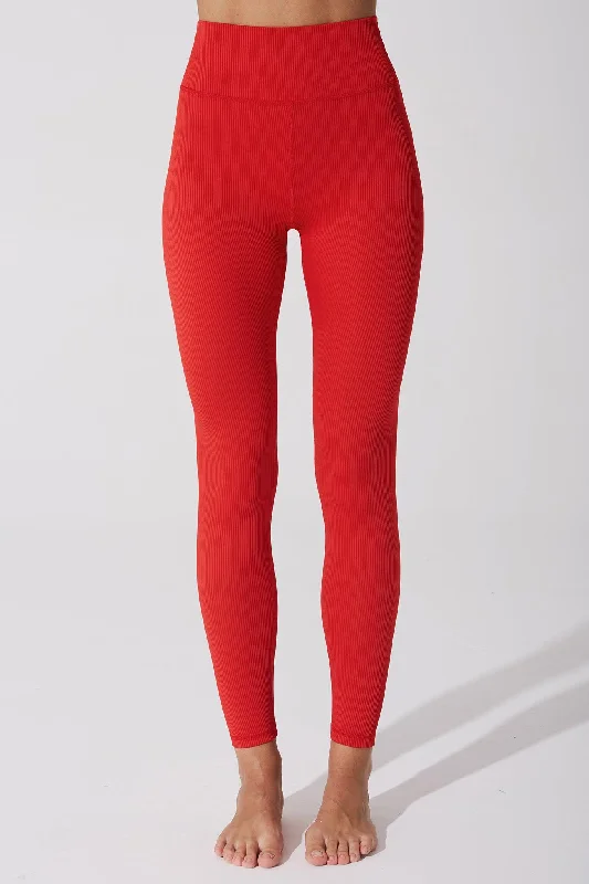 women tights for a movie - night at home in comfortQuerida High Waist R Legging - Savvy Red