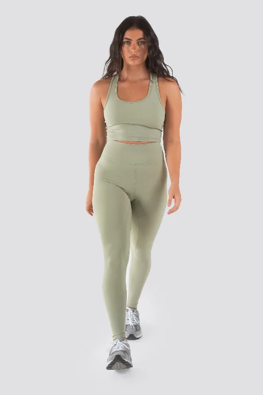 women tights with a blend of spandex for stretchStellar V2 Highwaisted Leggings - Sage