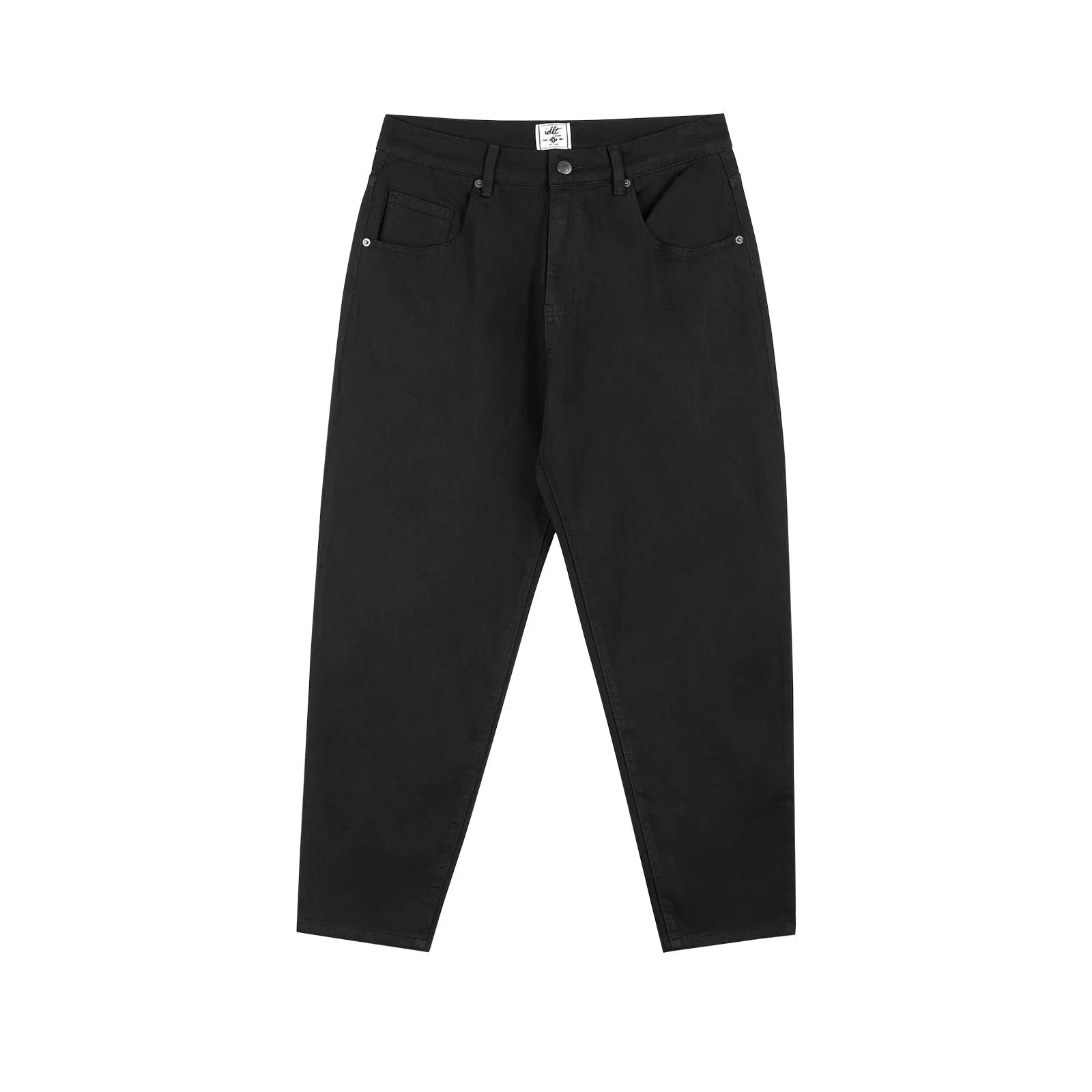 High - rise flare women jeans for a 70s - inspired lookTapered Stretch Black Straight Fit Jeans