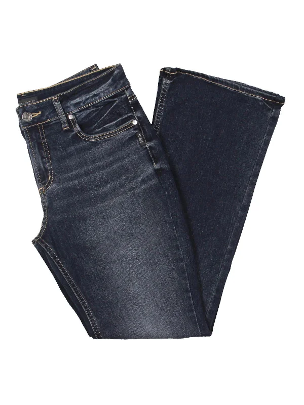 Dark - wash women jeans for a sophisticated and slimming effectWomens Mid-Rise Solid Bootcut Jeans