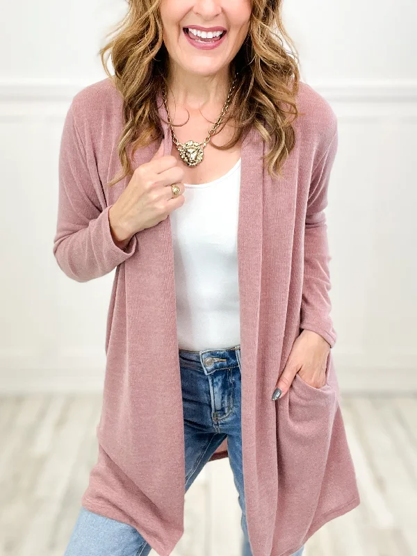 boyfriend style women cardigan for a relaxed fitAs Right As Rain Long Sleeve Cardigan with Pockets