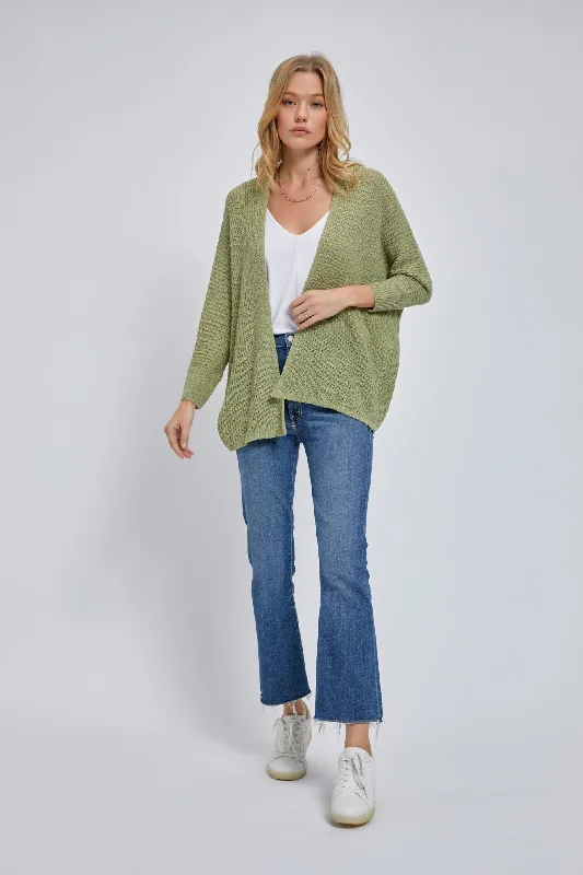 boyfriend style women cardigan for a relaxed fitAvocado Knit Cardigan