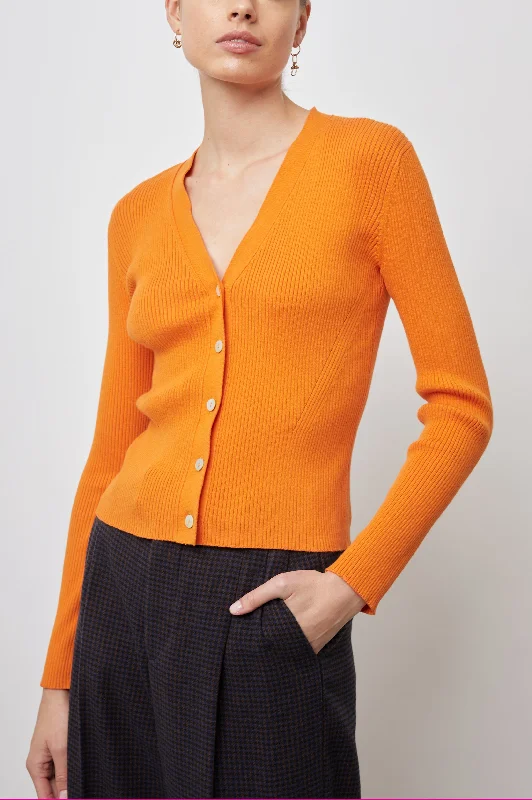 maternity women cardigan for expecting momsBEAU CARDIGAN - TANGERINE