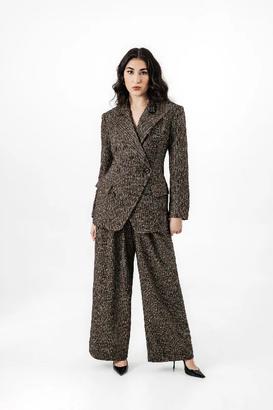 Women's Notched Lapel Blazers in Beige for a Timeless OutfitBetty Blazer - Confetti Tweed