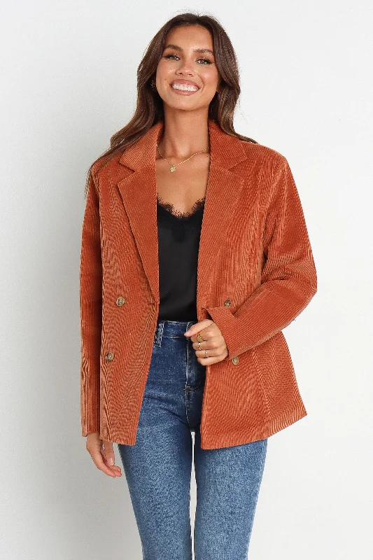 Women's Belted Blazers in Camel Color for a Sophisticated OutfitClaudia Blazer - Brown