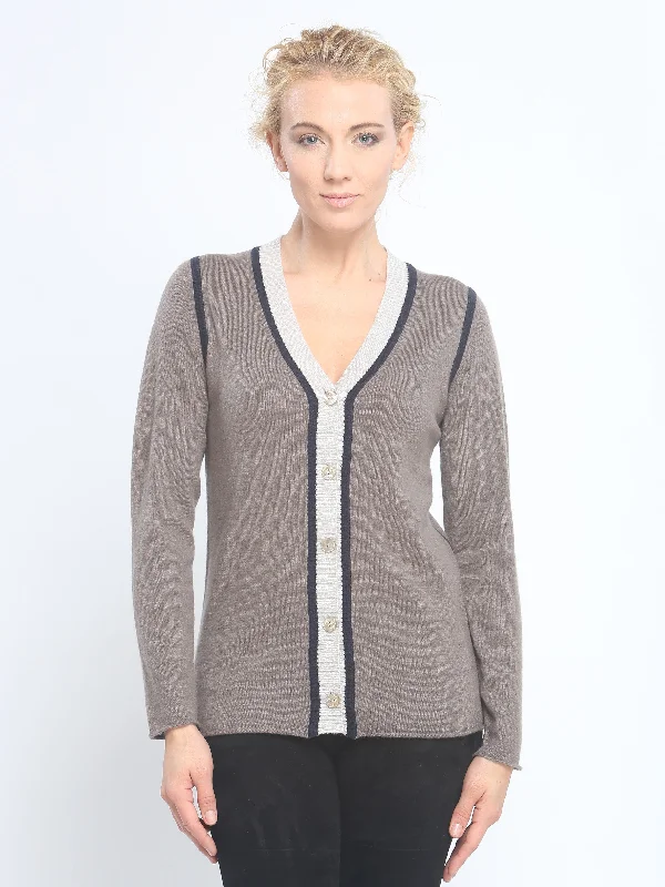 maternity women cardigan for expecting momsContrast Piping Cardigan