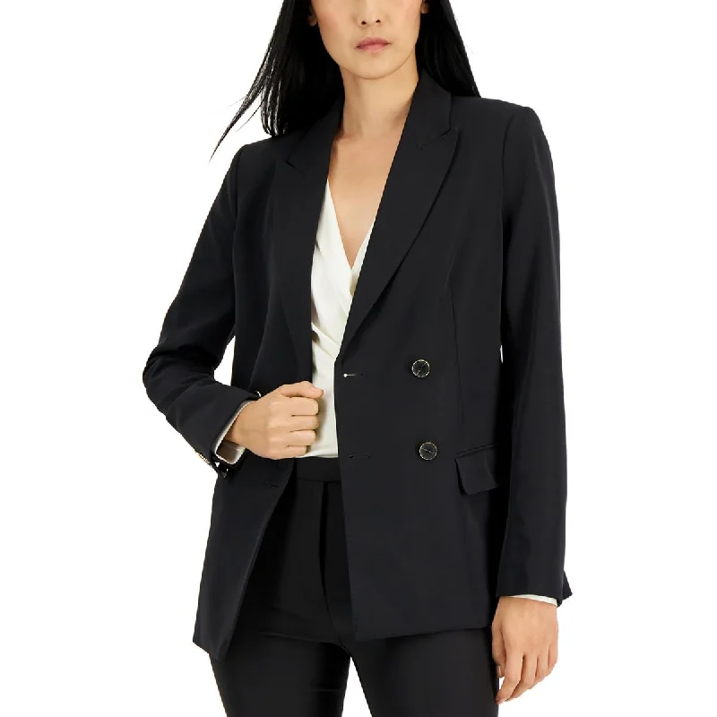 Women's Belted Blazers in Camel Color for a Sophisticated OutfitDonna Karan Womens Suit Separate Office Double-Breasted Blazer