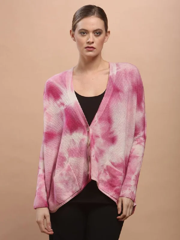 sequin embellished women cardigan for special occasionsHand Dye Oversized Cardigan in Mongolia Cashmere