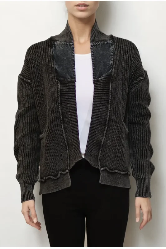 color block women cardigan with bold huesLonnys Stonewashed Shaker Cardigan