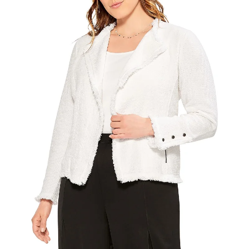 Double - Breasted Women's Leather Blazers in Taupe for an Edgy LookNic + Zoe Womens Knit Long Sleeves Open-Front Blazer