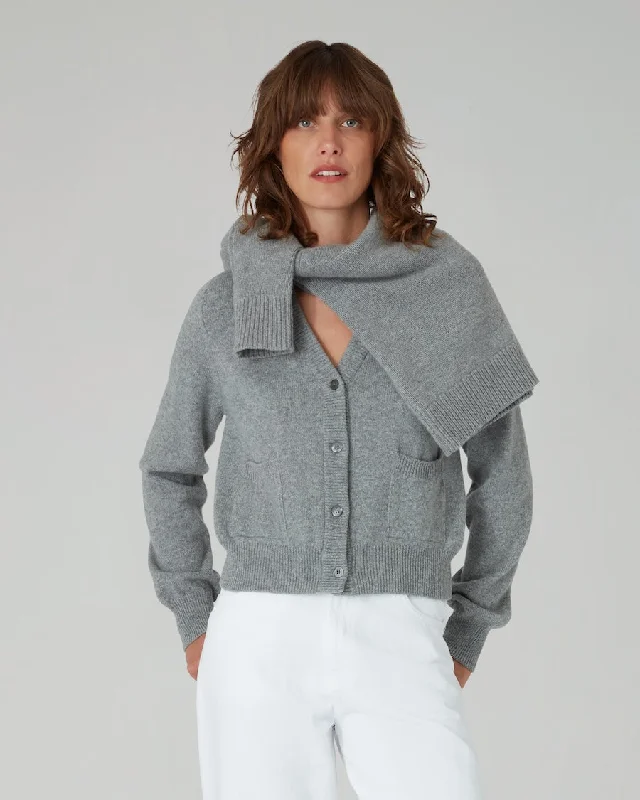 lightweight women cardigan for spring and fallThe CARDIGAN / 3.0 - Storm Grey