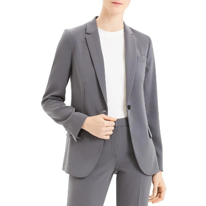 Women's Belted Blazers in Camel Color for a Sophisticated OutfitTheory Womens Formal Office One-Button Blazer