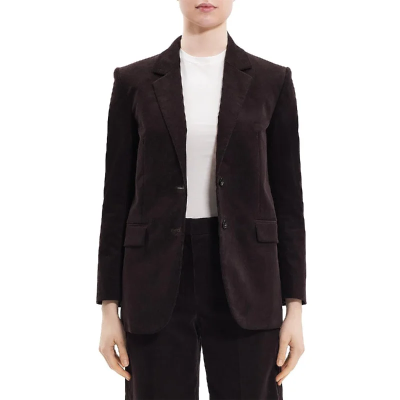 Women's Tailored Stretch Blazers in Navy Blue for Business MeetingsTheory Womens Tailor Slim Business Two-Button Blazer