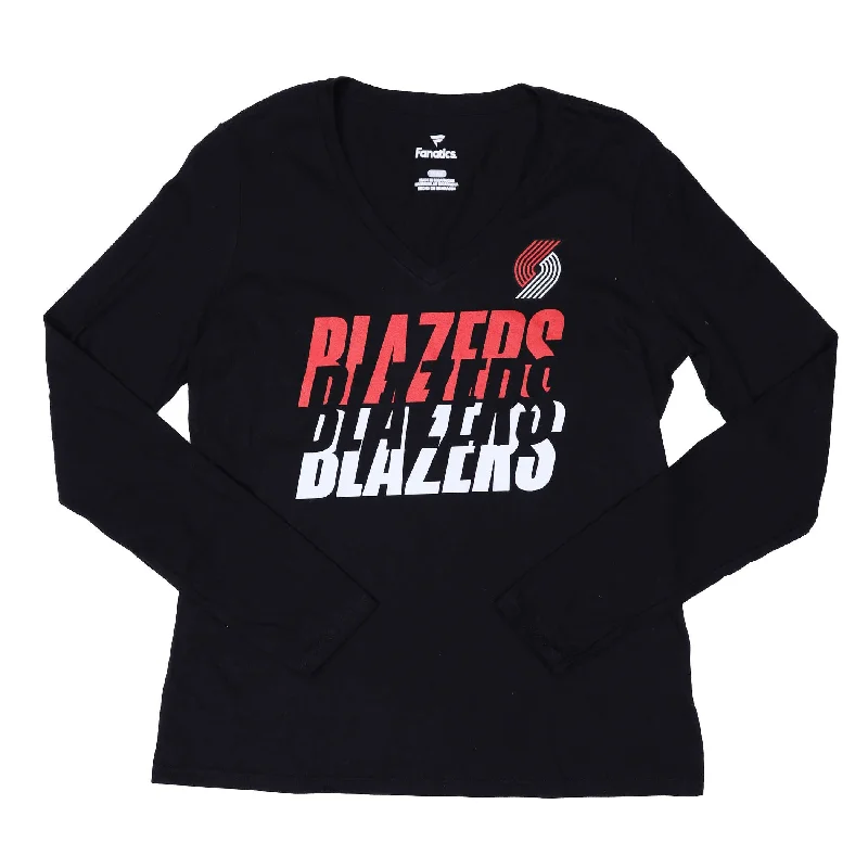 Women's Notched Lapel Blazers in Beige for a Timeless OutfitPortland Trail Blazers Women's Tumble Long Sleeve