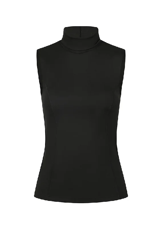 Sheer Women T Shirt for a Stylish and Alluring LookNicole Sleeveless Fitted Turtleneck