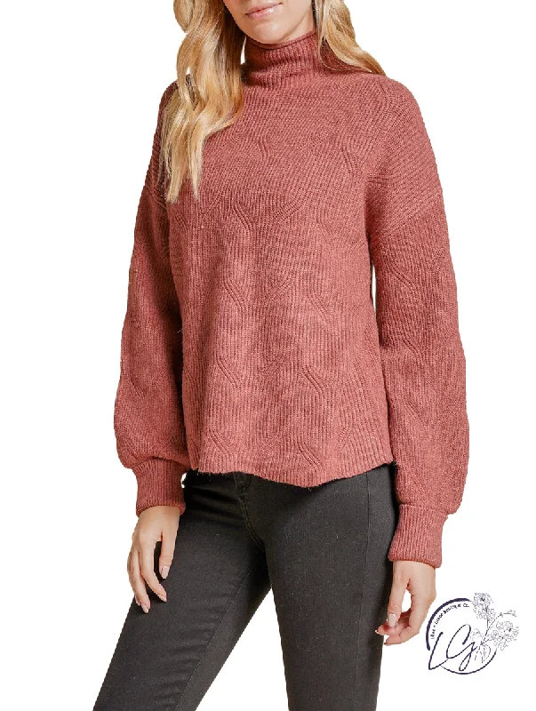 Women's Sequined Trimmed Sweater in Gold for a Glamorous Party LookAlways Thankful Mock Neck Sweater