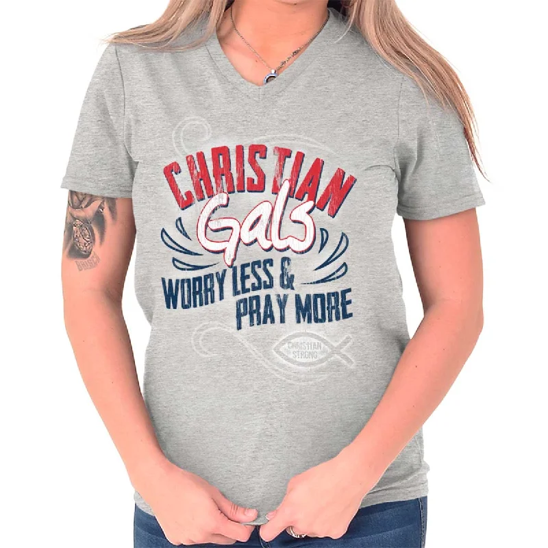 Plus Size Women T Shirt for a Comfortable and Flattering FitChristian Gals V-Neck T Shirt