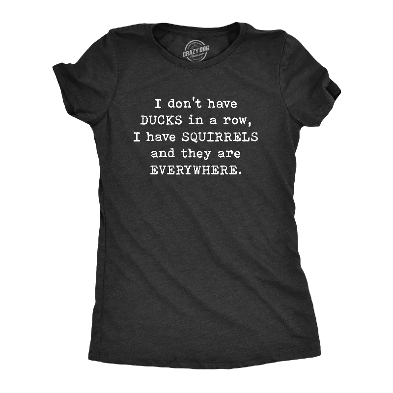 Embroidered Women T Shirt with Intricate DetailsDucks In A Row Women's T Shirt