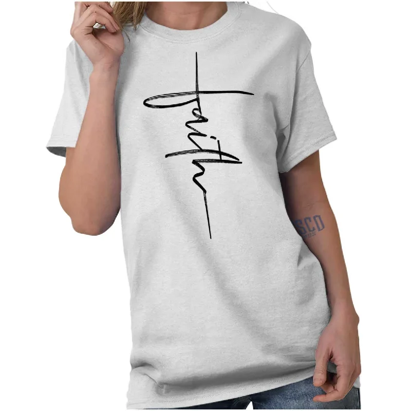 Ringer T Shirt Women with Retro - Inspired StripesFaith Fashion T Shirt