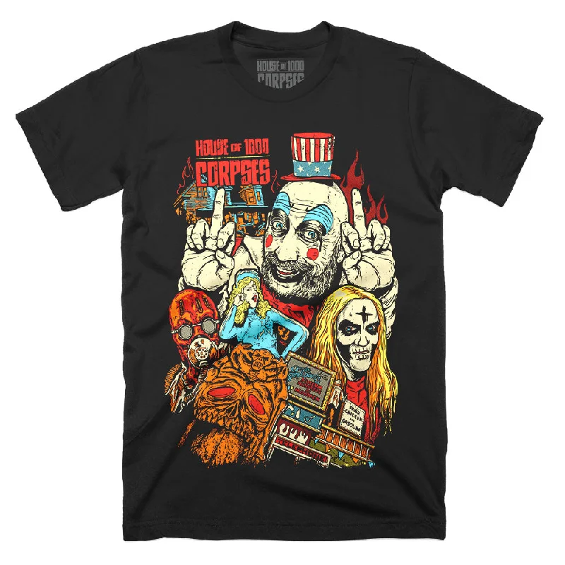 Striped Women T Shirt in a Classic PatternHouse Of 1000 Corpses Dare You Enter T-Shirt