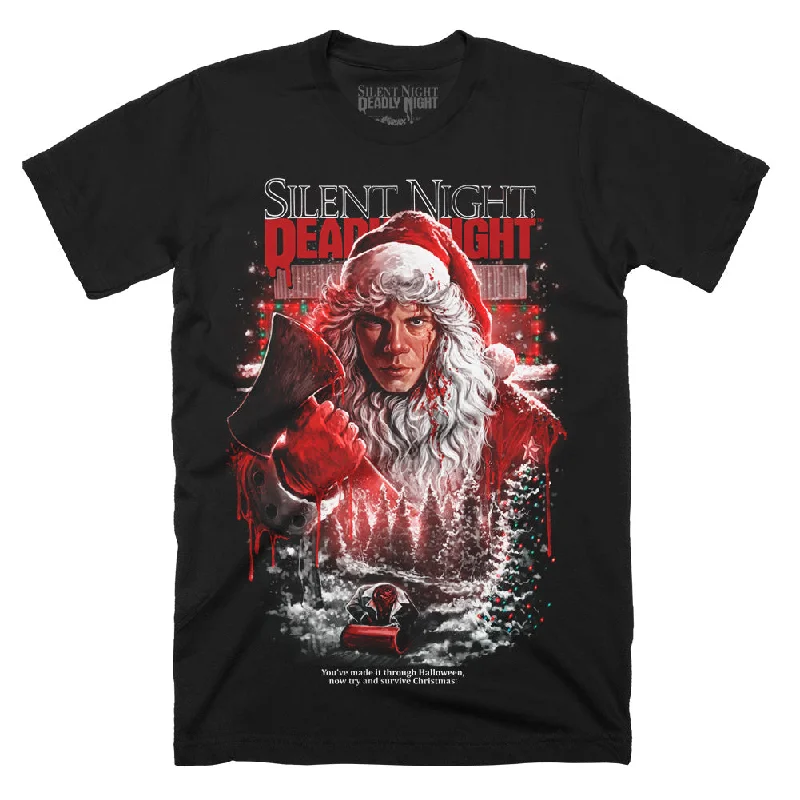 Moisture - Wicking Women T Shirt for Active LifestylesSilent Night Deadly Night Santa's Slay T-Shirt