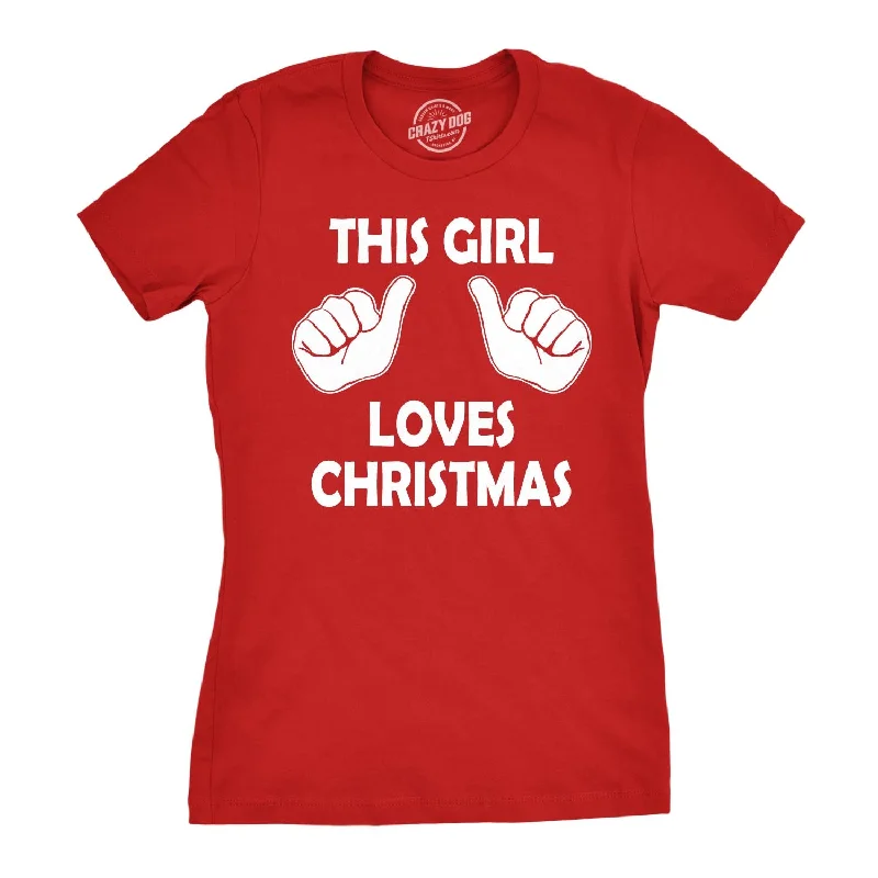 Sheer Women T Shirt for a Stylish and Alluring LookThis Girl Loves Christmas Women's T Shirt