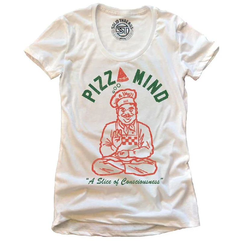 Sleeveless Women T Shirt for Summer ComfortWomen's Pizza Mind T-shirt