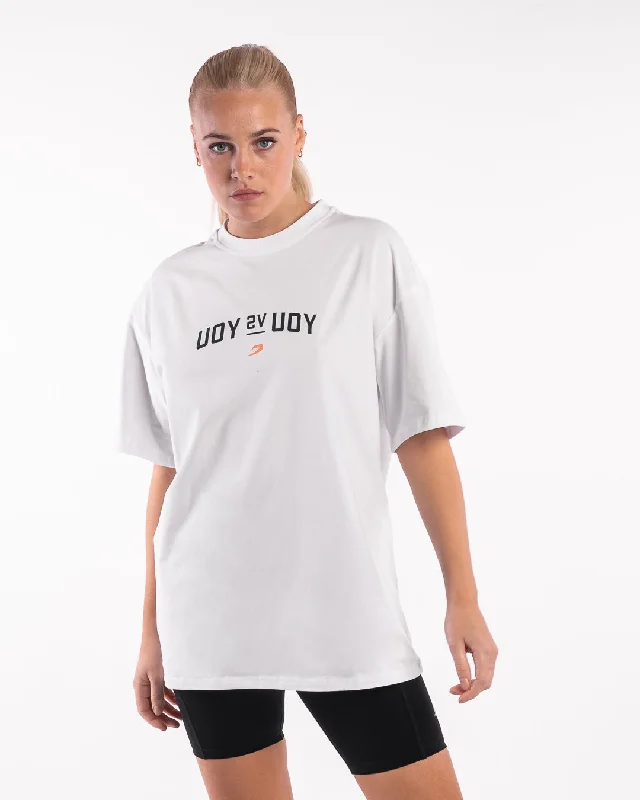 Sheer Women T Shirt for a Stylish and Alluring LookYou Vs. You Oversized T-Shirt - White