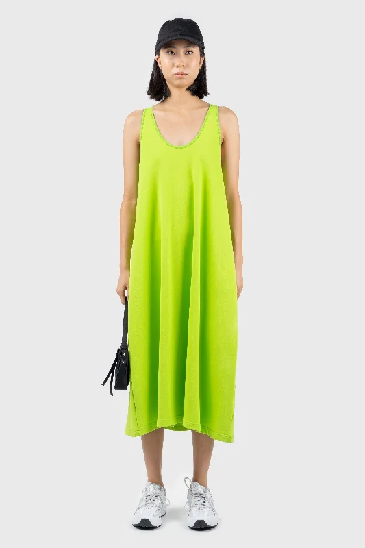 Plus Size Women Dress with a Flattering A - Line Cut for Comfort and StyleGreen Heavyweight Jersey Dress