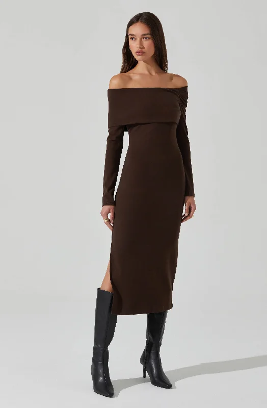 Empire Waist Women's Alpaca Wool Sweater Dresses in Earthy TonesJada dress