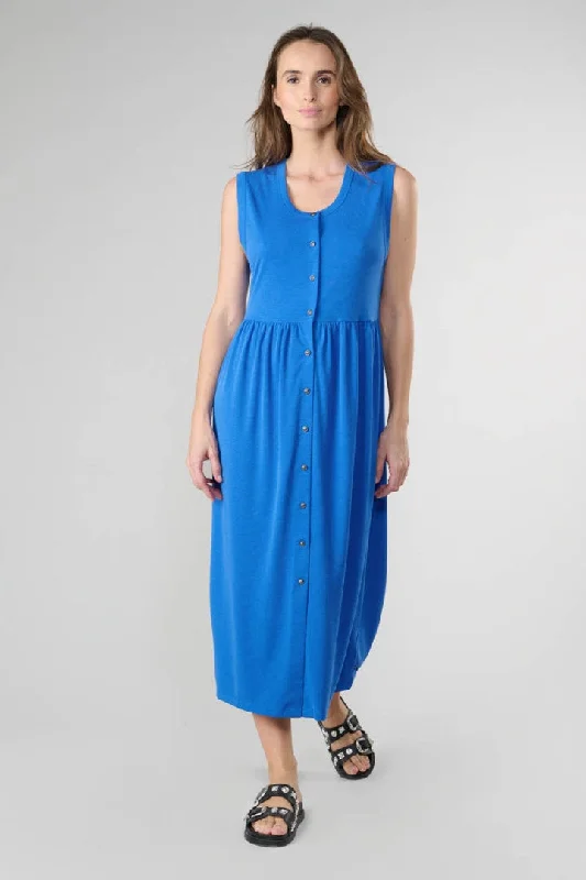 Wrap - Style Women Dress with Adjustable Fit for All Body TypesLT Viola Clem Blue Long Dress