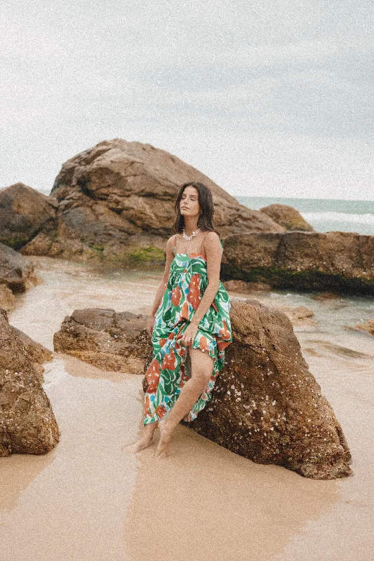 Maxi dresses with cold - shoulder cutouts and sheer panels for a sexy and stylish lookMiuccia Maxi Dress - Kauai