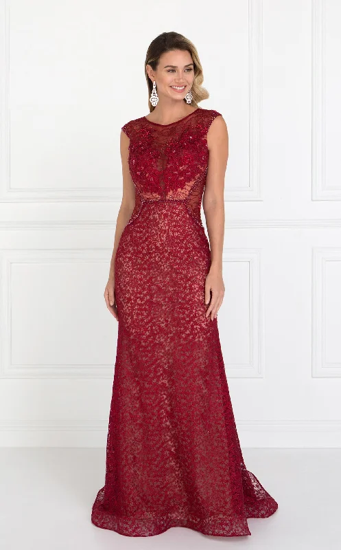 Long - sleeved formal dresses in velvet for a winter formal eventElizabeth K GL1531 Dress