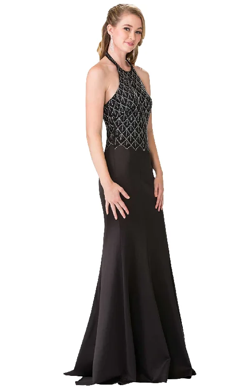 Formal dresses with wrap - around styles and beaded belts for a customized fitElizabeth K GL2285 Dress